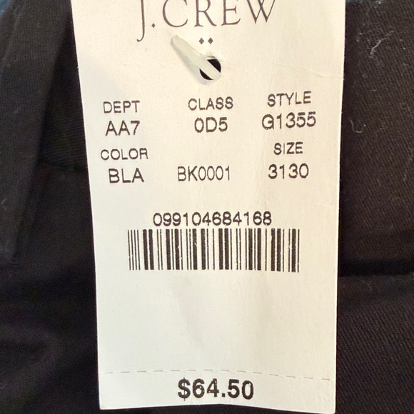 J Crew Men's Black Dress Pants - Classic Tailored Fit - Picture 5 of 5